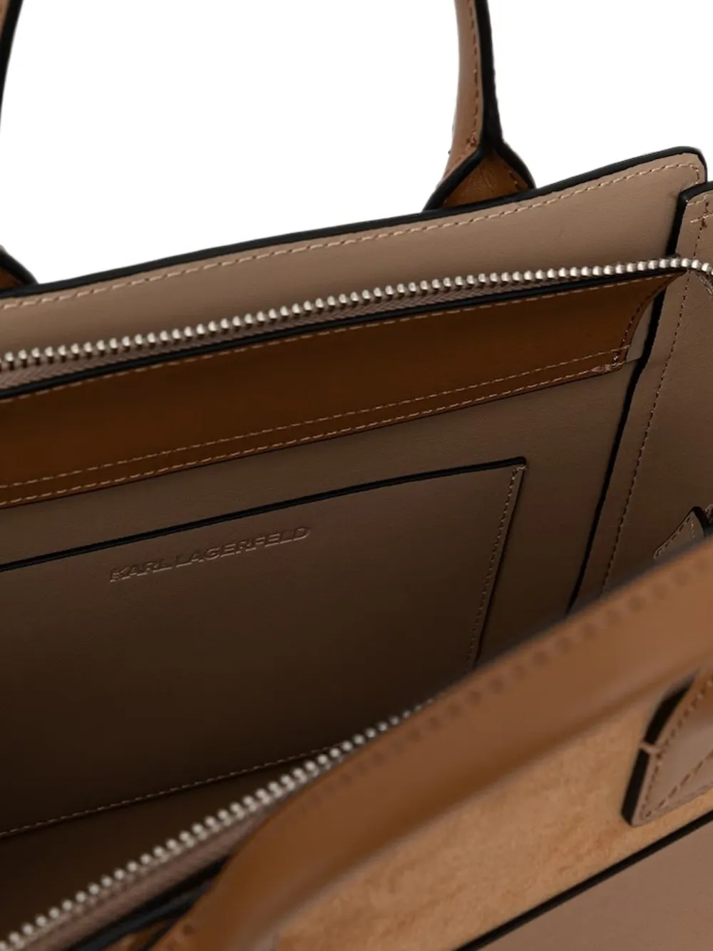 Karl Lagerfeld Kleine K Daily shopper met logo-patch Bruin