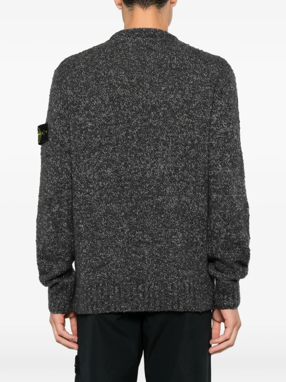 Stone Island Gebreide trui met logo-patch Grijs