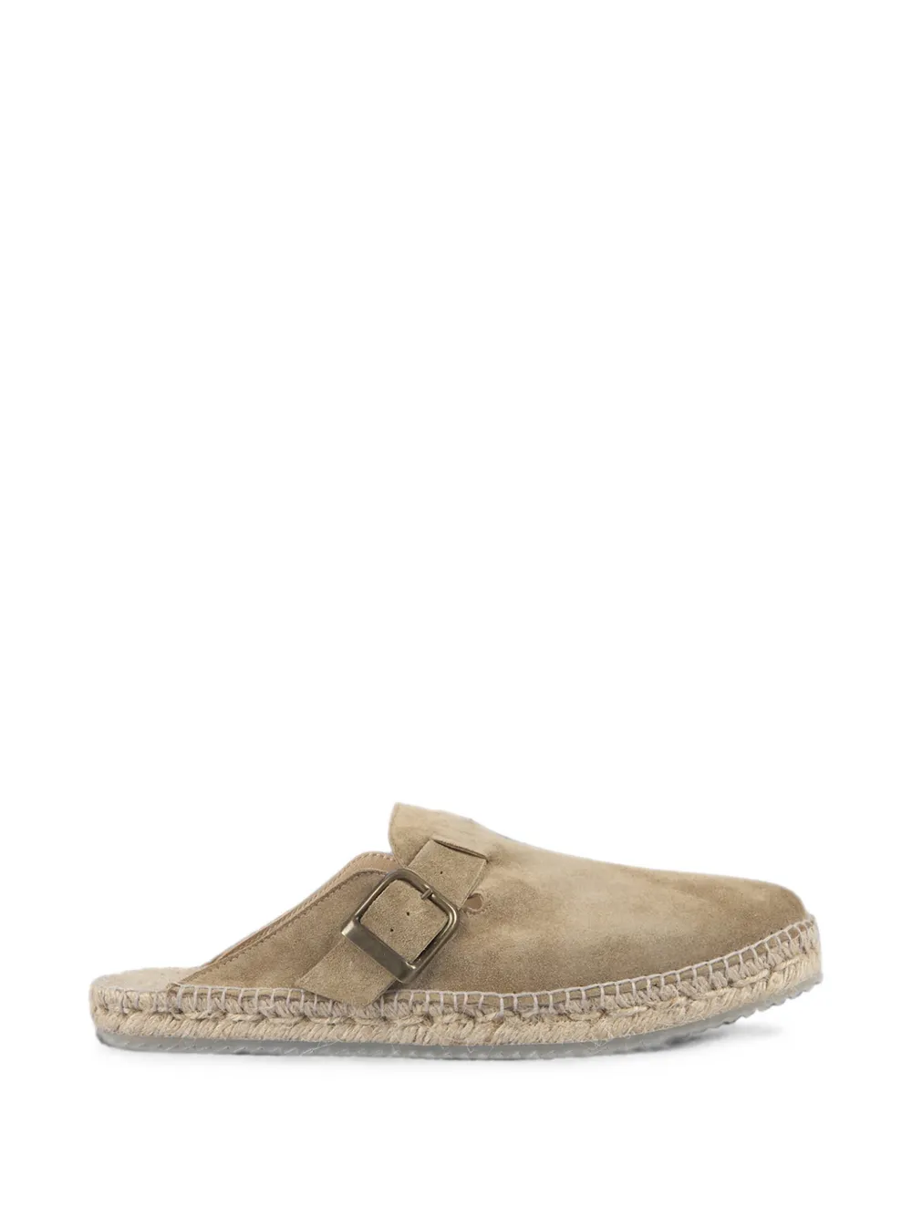 Espadrilles buckle-fastening suede sandals - Neutrals