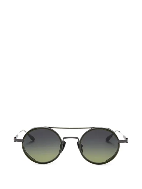 Akoni Eris round-frame black iron sunglasses
