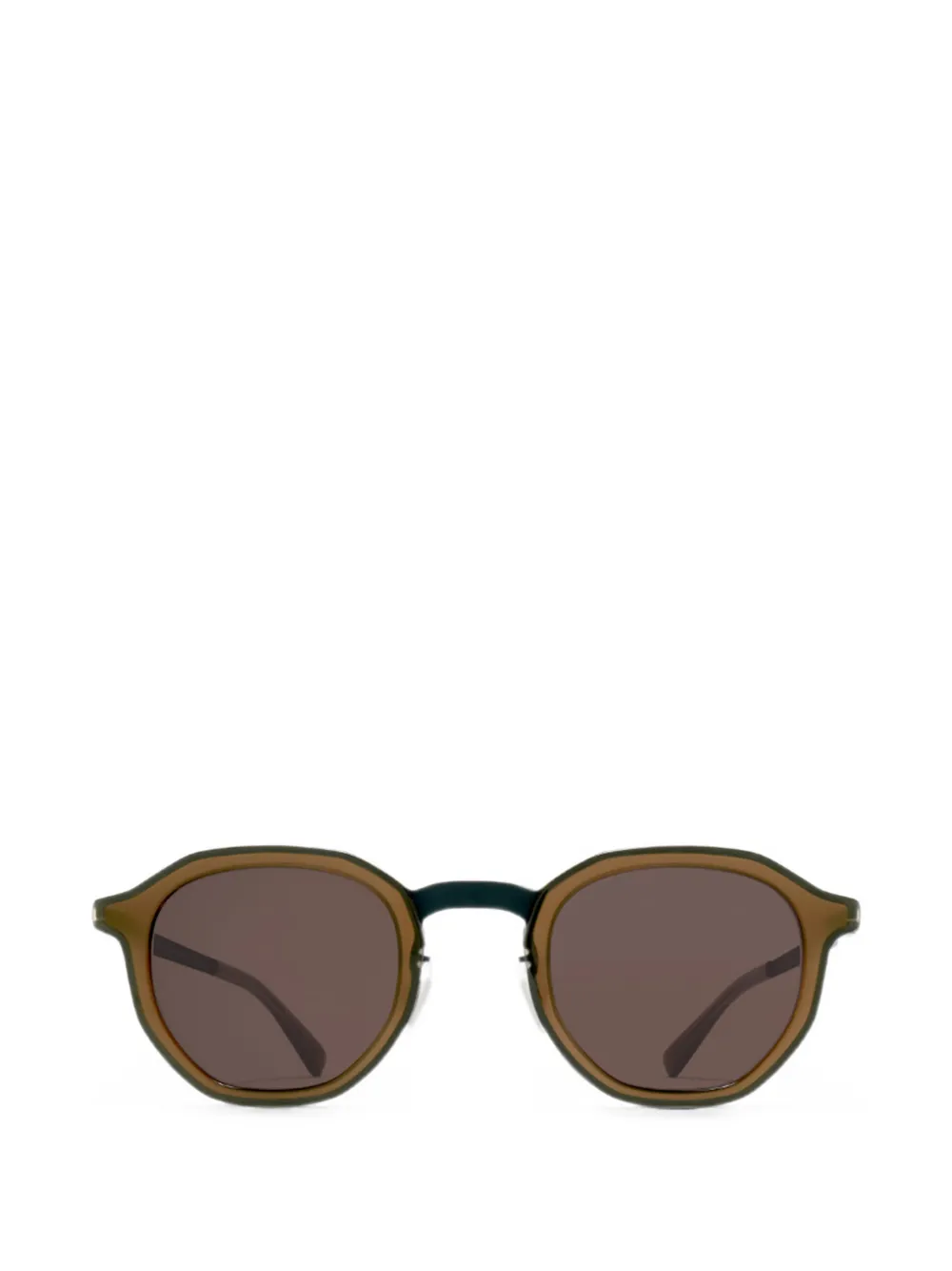 Mykita Sawyer round-frame grey/taupe sunglasses - Braun