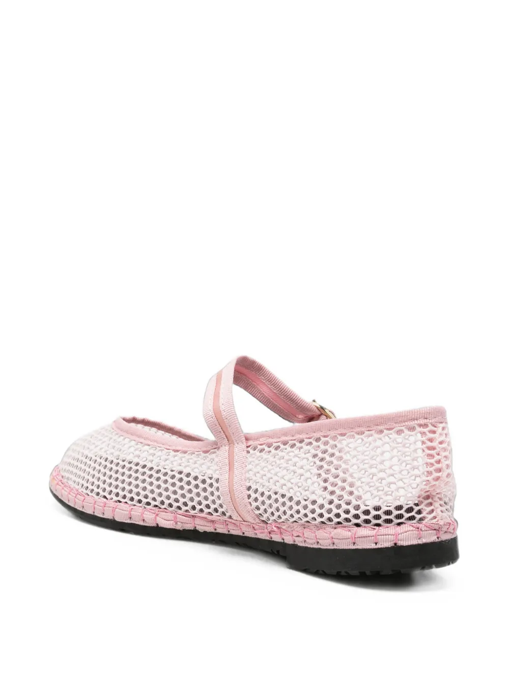 FLABELUS Isabella fishnet ballet flats Roze