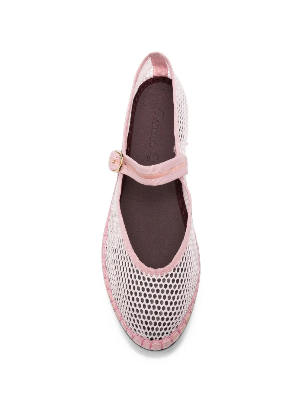 FLABELUS Isabella fishnet ballet flats Roze