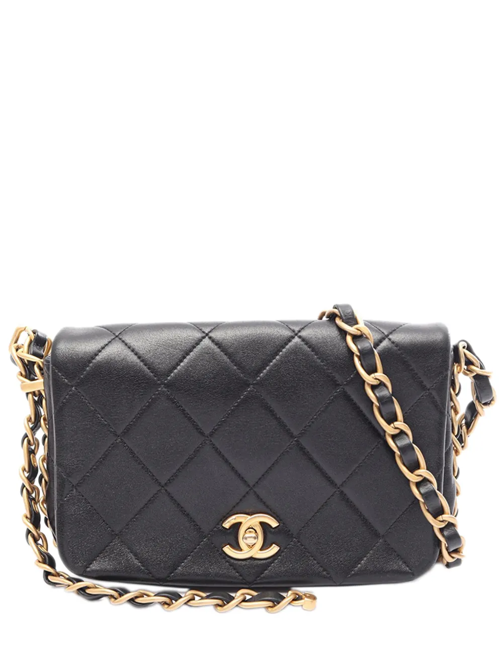 CHANEL Pre-Owned 2021-2026 Single Flap Schultertasche mit CC-Steppung - Schwarz