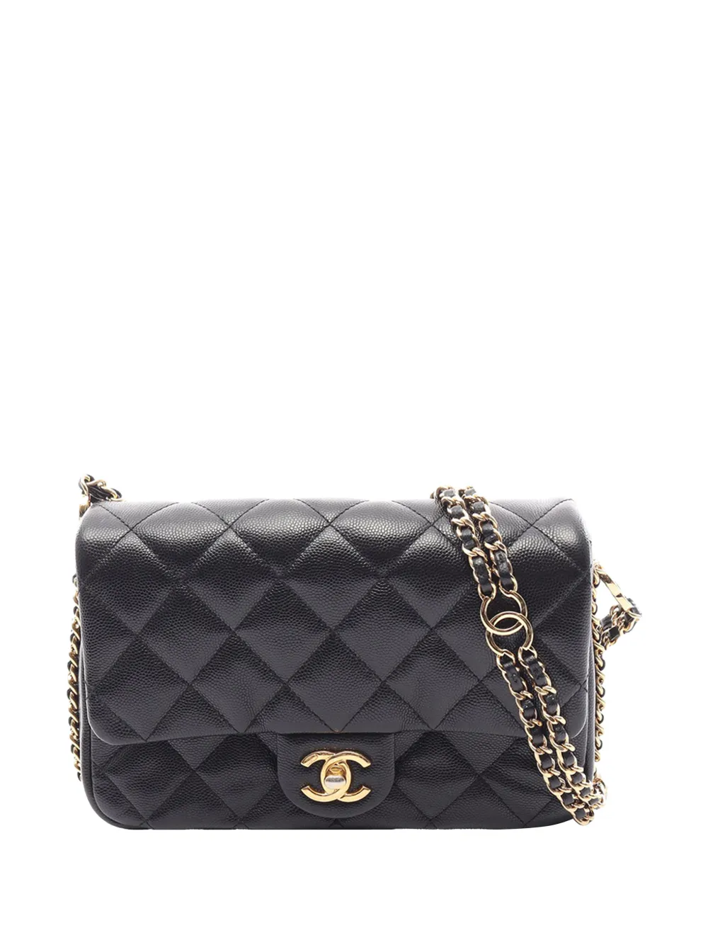 CHANEL Pre-Owned 2021-2026 CC Quilted Caviar Single Flap shoulder bag - Black