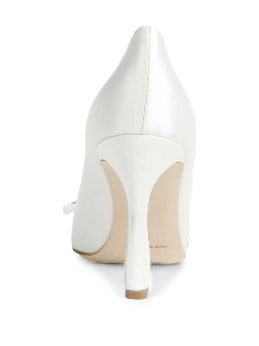 Manolo Blahnik crystal-embellished bow heeled pumps Wit