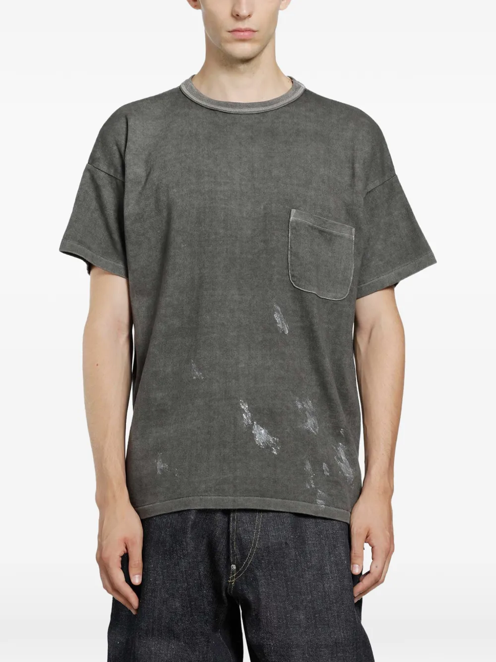 TAIGA TAKAHASHI Lot.601 T-Shirt mit Brusttasche - Grau