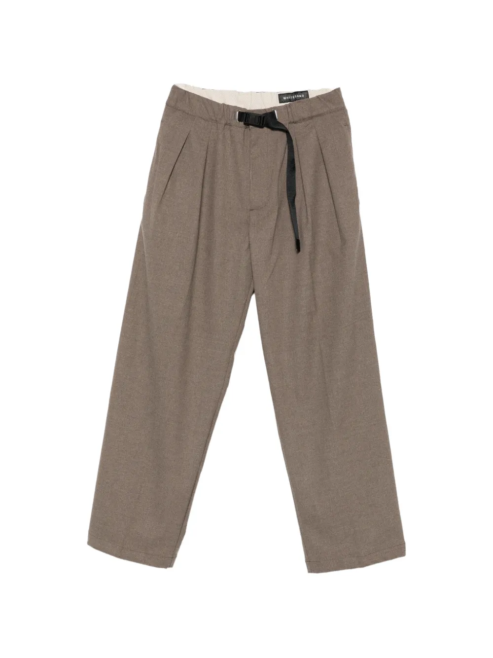 White Sand belted pleated trousers