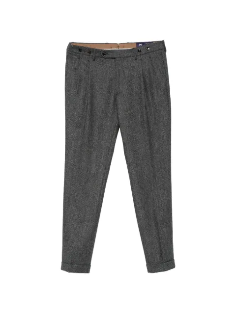 Berwich Barber herringbone-pattern wool trousers