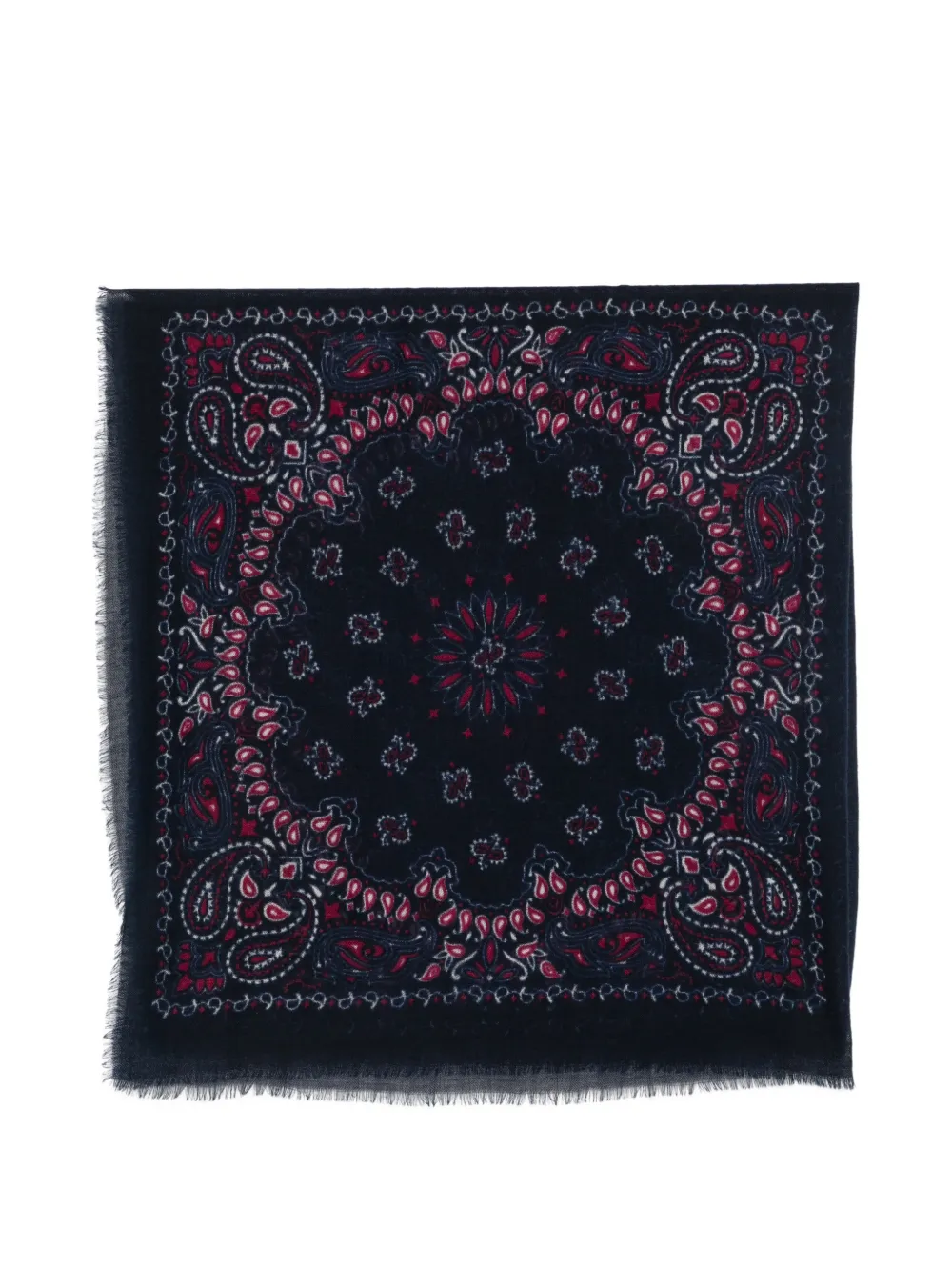SGOMBERO CANTINE paisley-print wool scarf - Blu