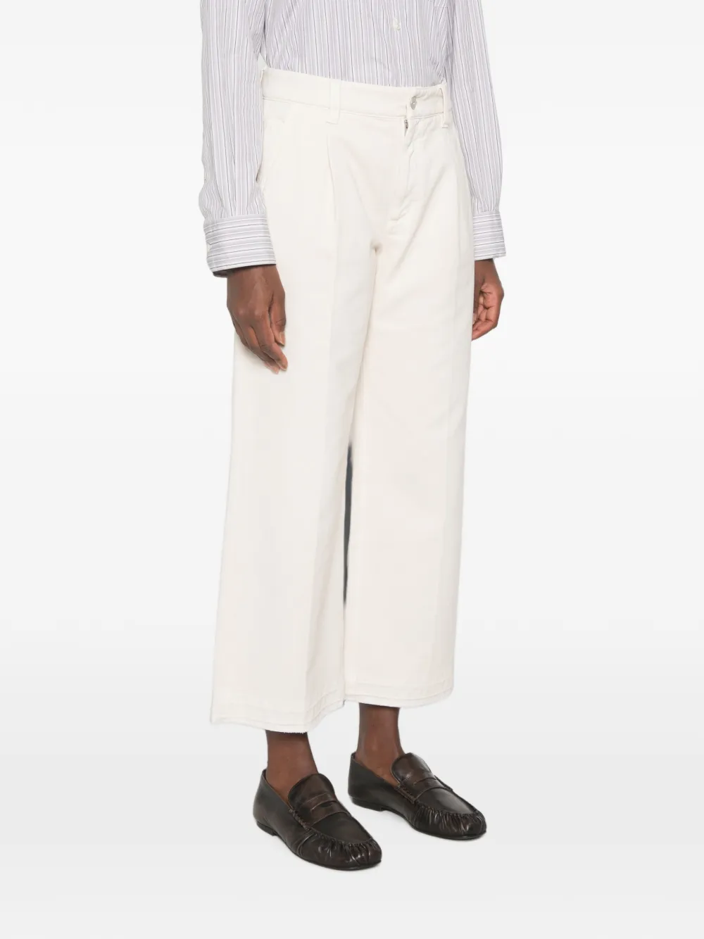Brunello Cucinelli Broek met riemlussen Beige