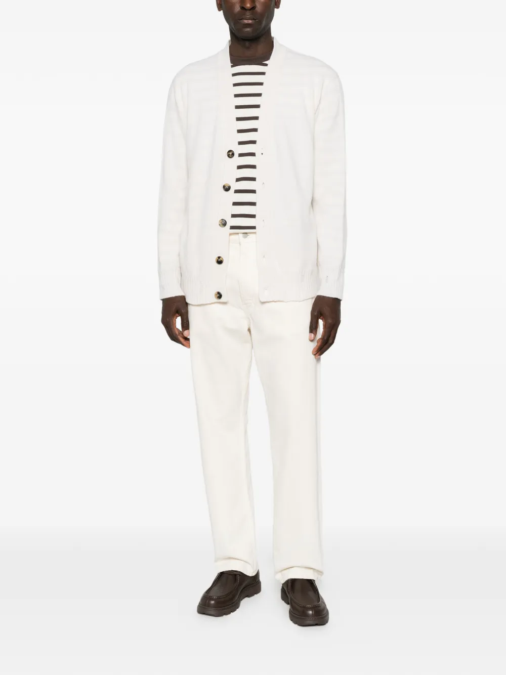 AMARANTO Button-up vest Beige