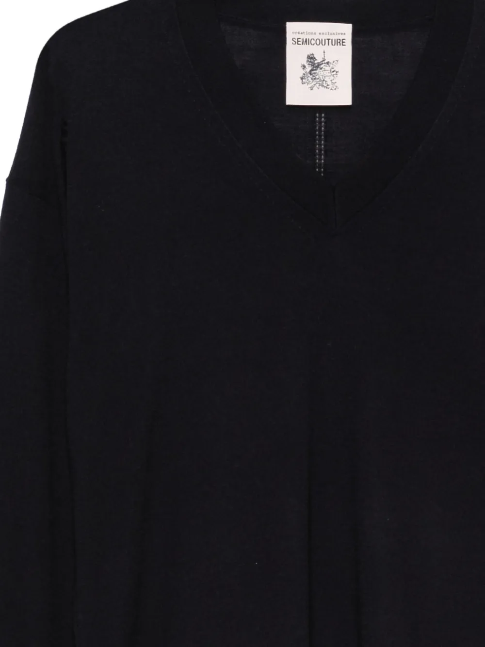 Semicouture Sweater met V-hals Blauw