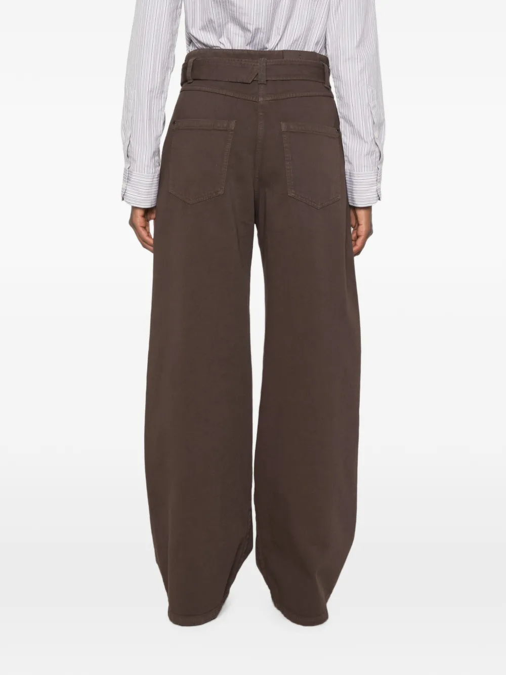 Brunello Cucinelli Broek met wijde pijpen Bruin