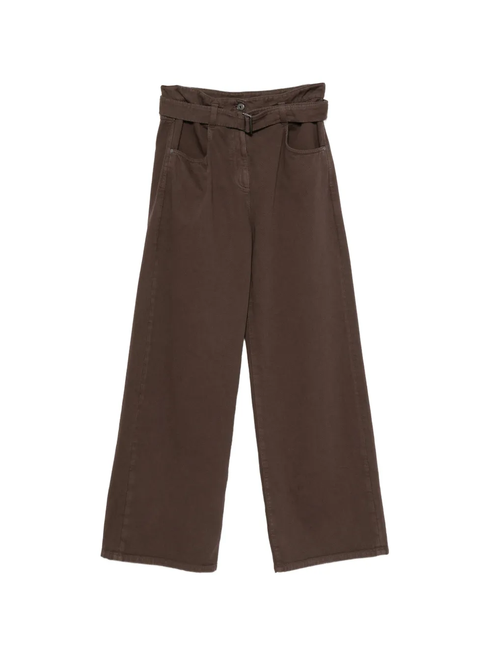 Brunello Cucinelli belted wide-leg trousers - Braun