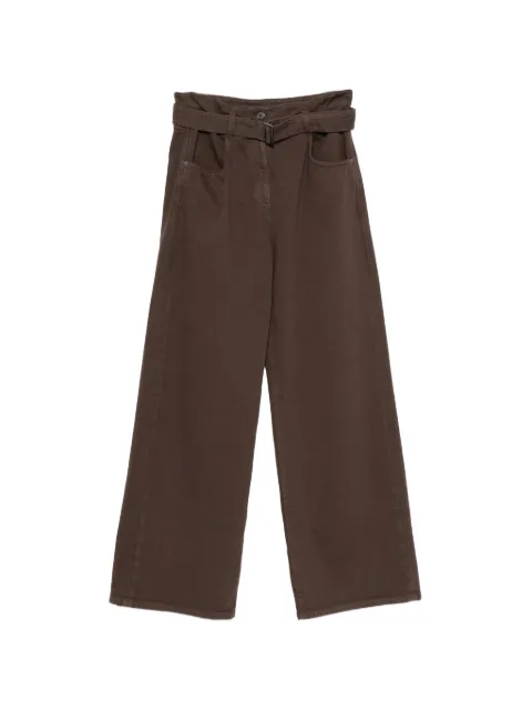Brunello Cucinelli belted wide-leg trousers