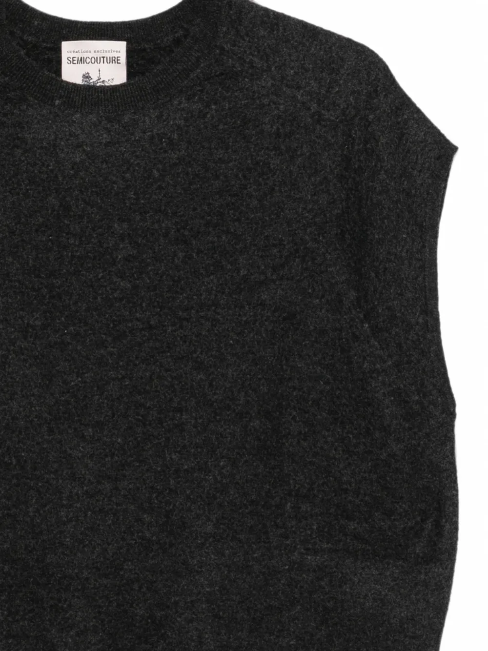 Semicouture Mouwloze sweater Grijs