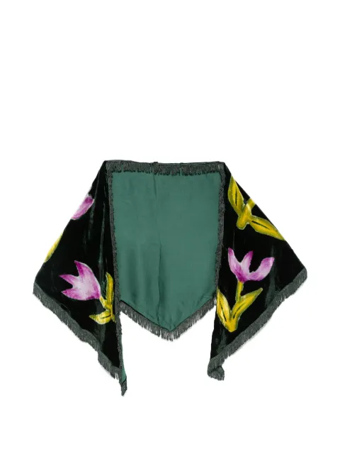 SGOMBERO CANTINE floral-print fringed scarf