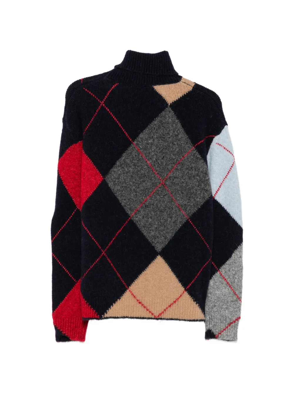 ARGYLE-PATTERN SWEATER