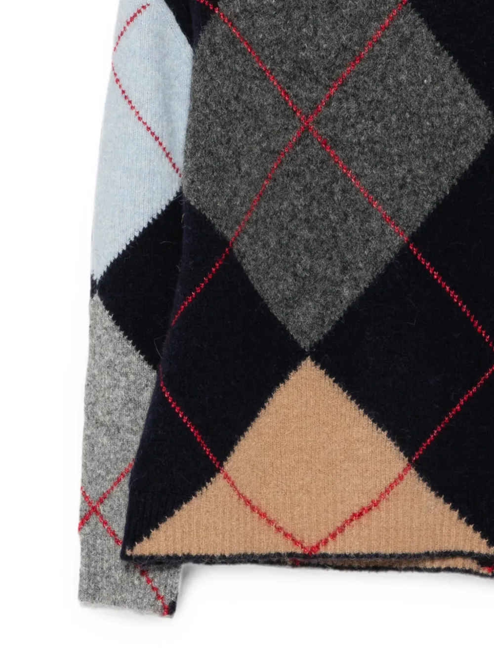 ARGYLE-PATTERN SWEATER