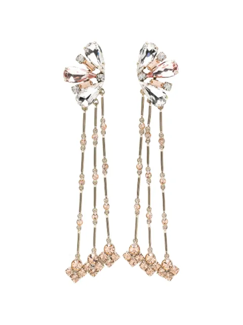 Rabanne boucles d'oreilles serties de cristaux