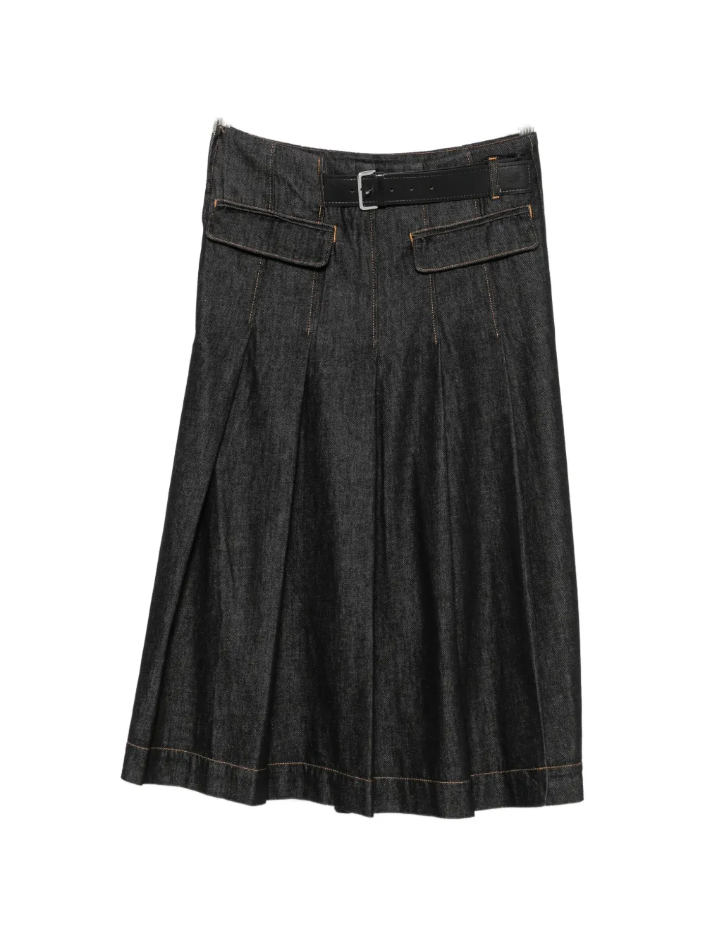 Semicouture belted midi skirt - Nero
