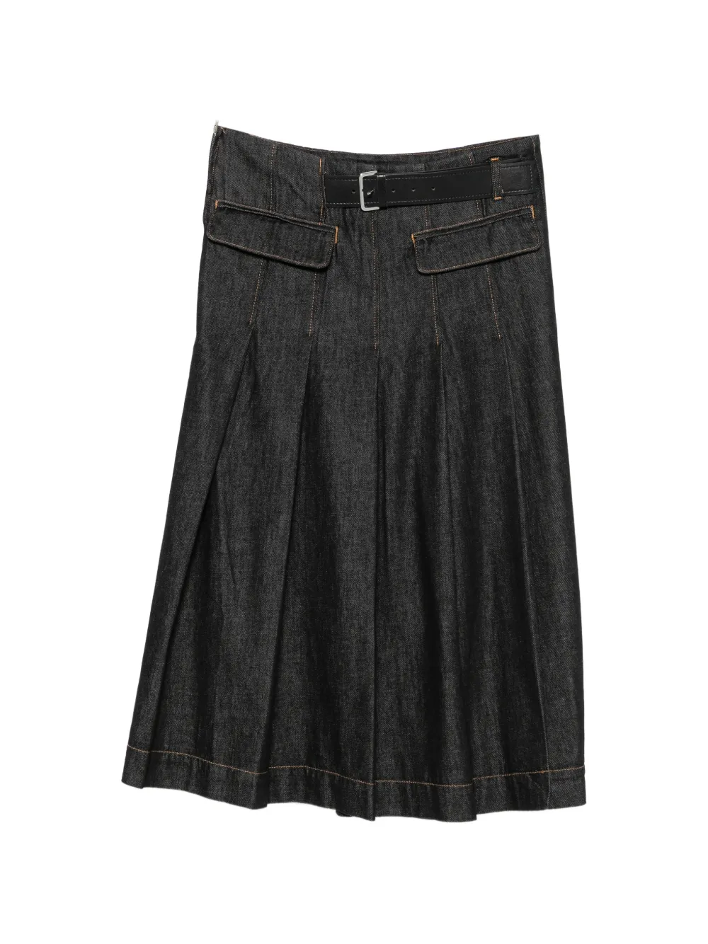 Semicouture belted midi skirt - Black
