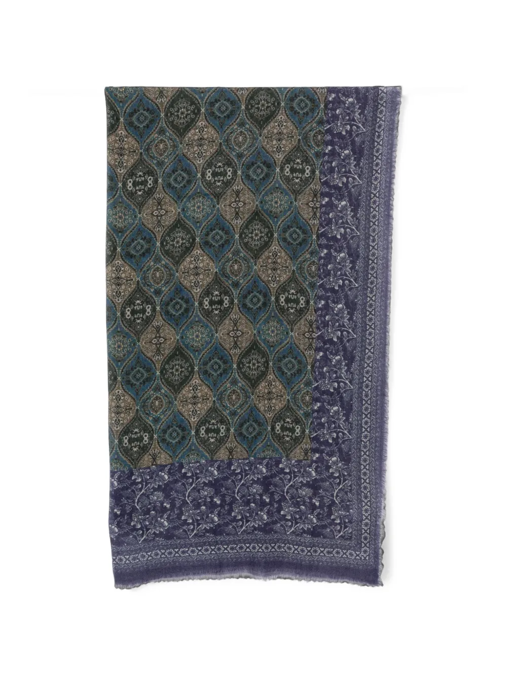 SGOMBERO CANTINE paisley-print floral-print scarf - Blau