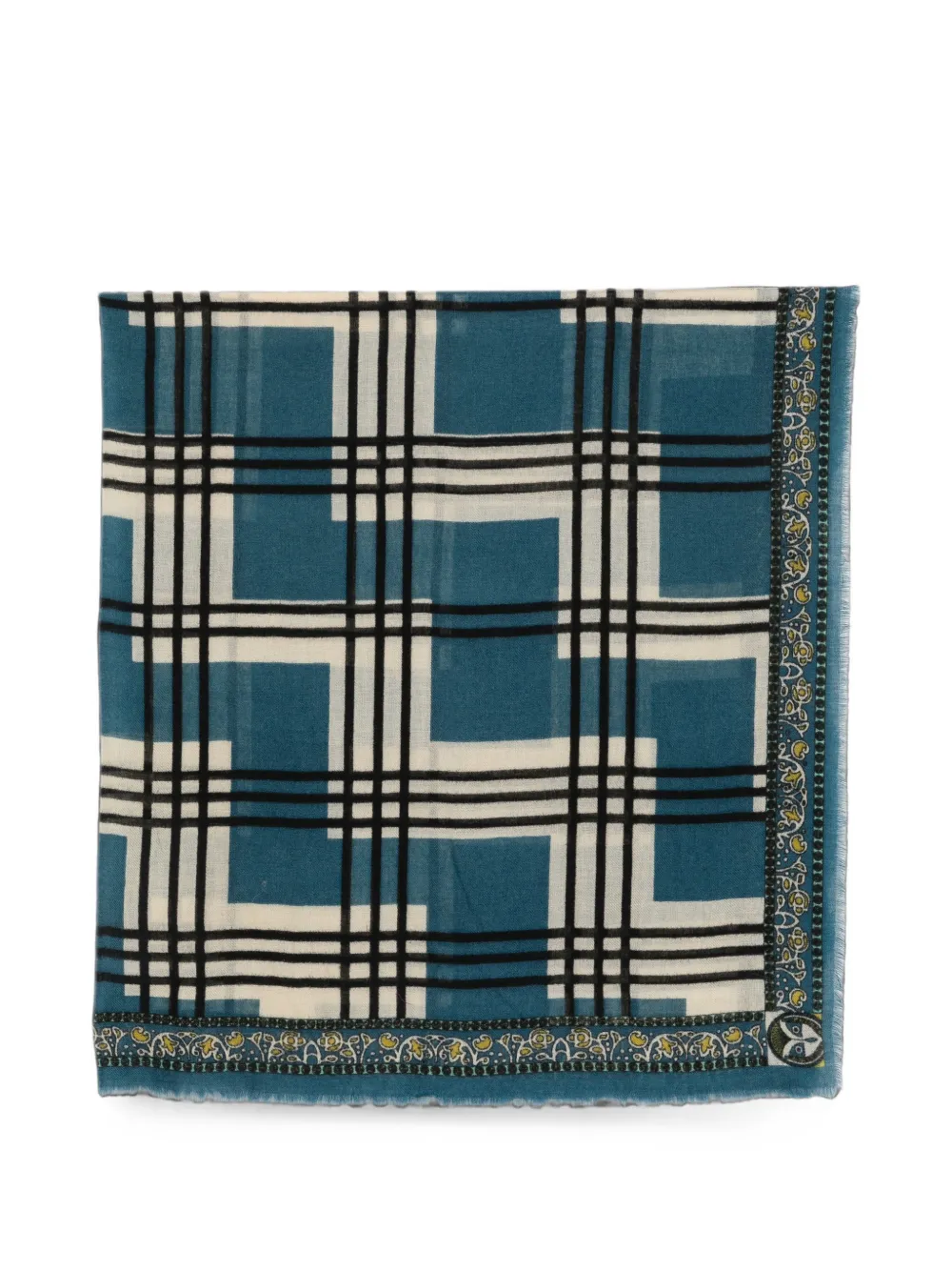 SGOMBERO CANTINE polka-dot paisley-print scarf - Blu