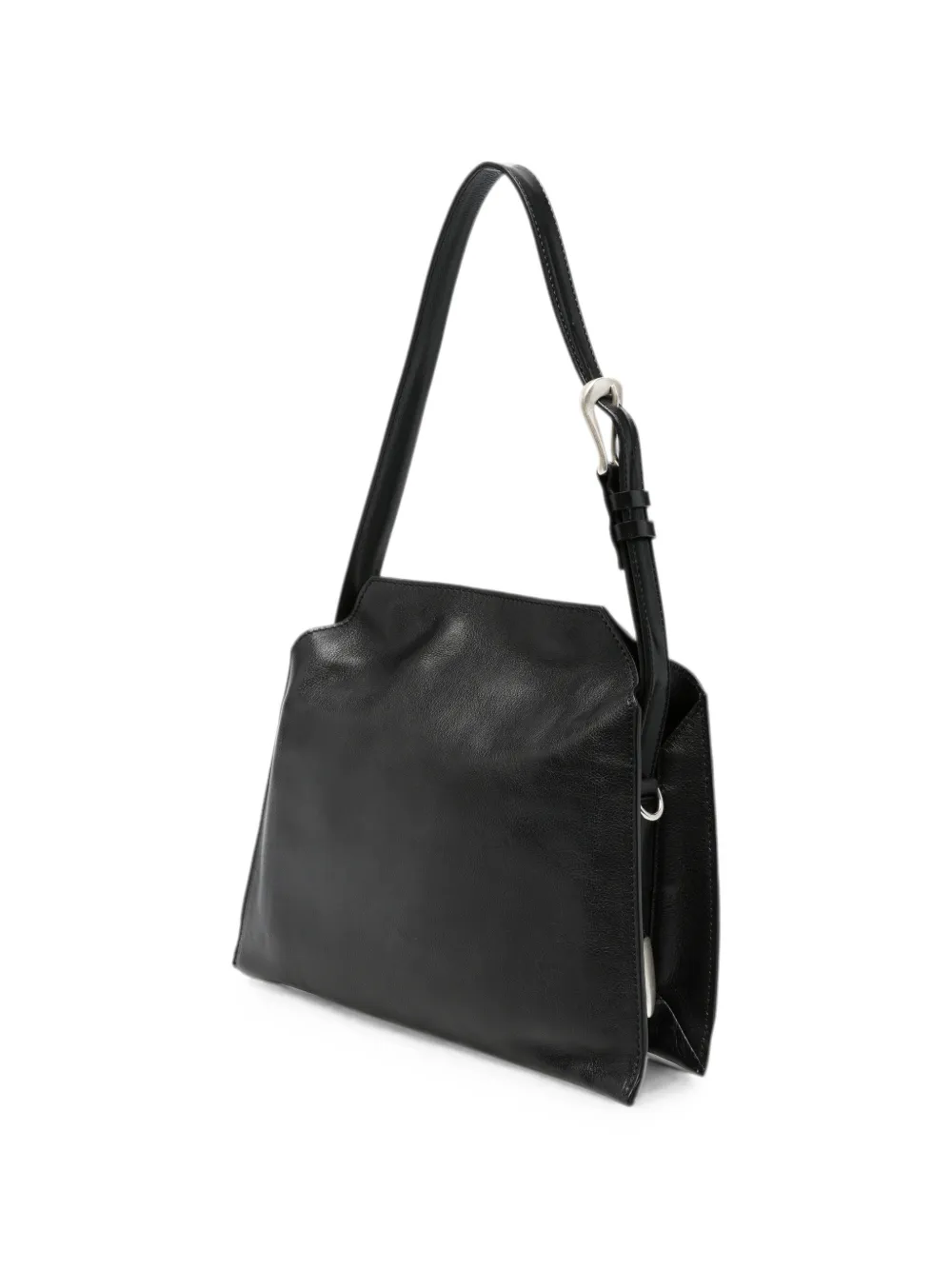 Orciani Kleine Trinity Soft shopper met gespdetail en logo-opschrift Zwart