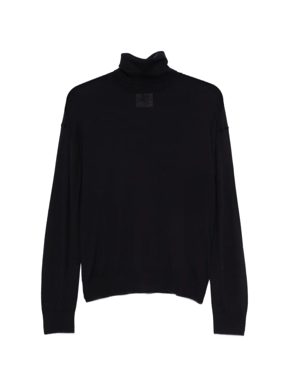 Semicouture roll-neck wool sweater - Nero