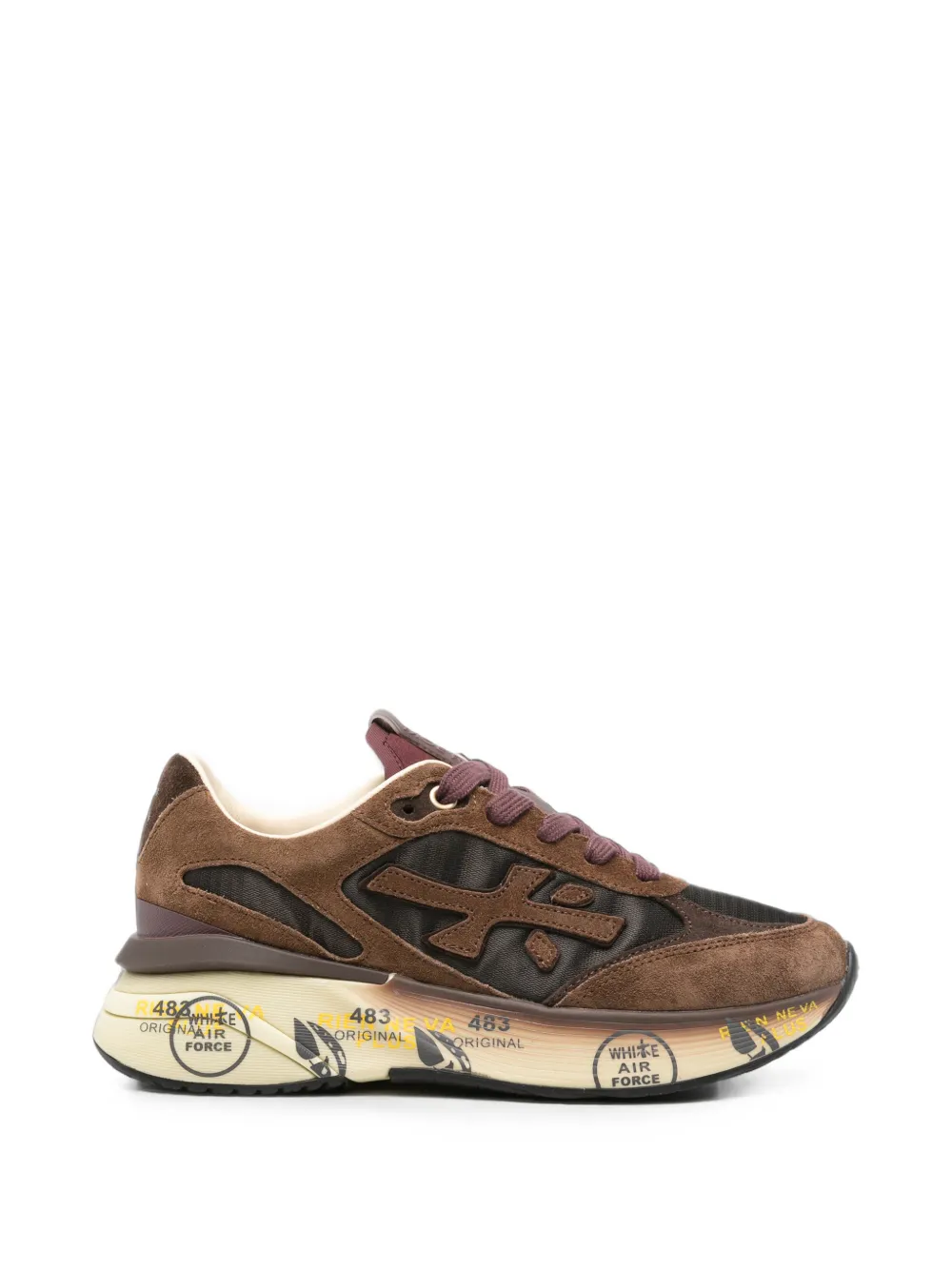 Premiata Moe Run panelled sneakers - Braun