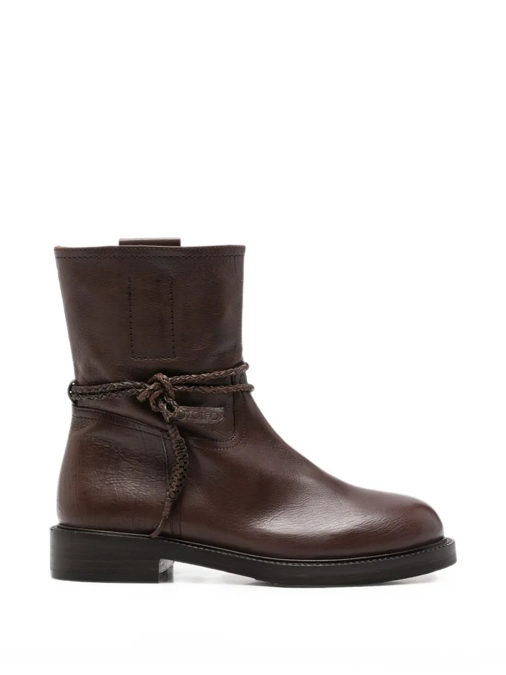 Zolfo braided-strap leather boots