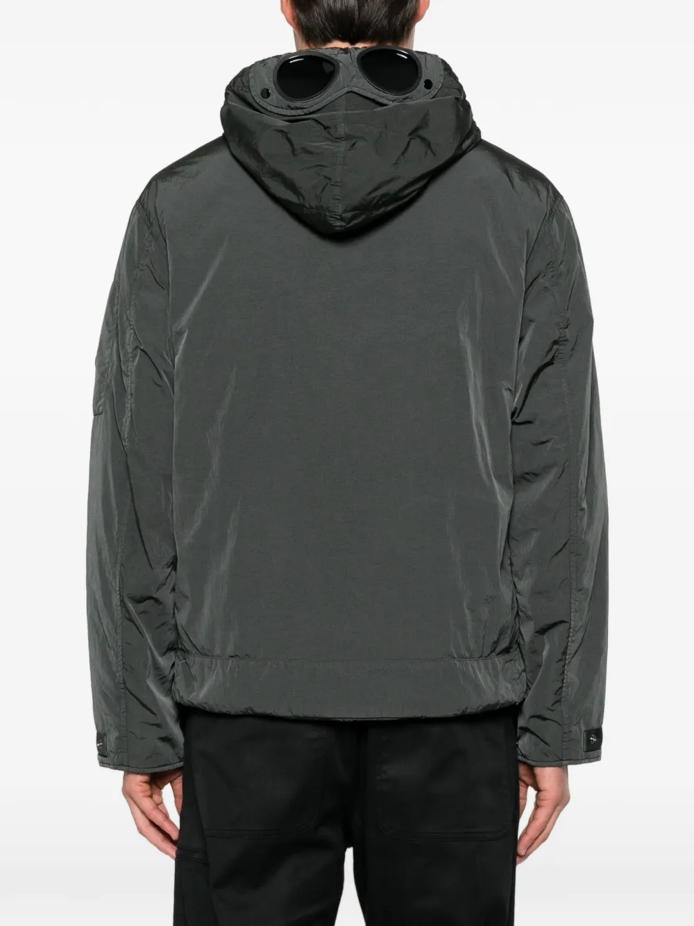 C.P. Company Goggle-detail hooded jacket Grijs