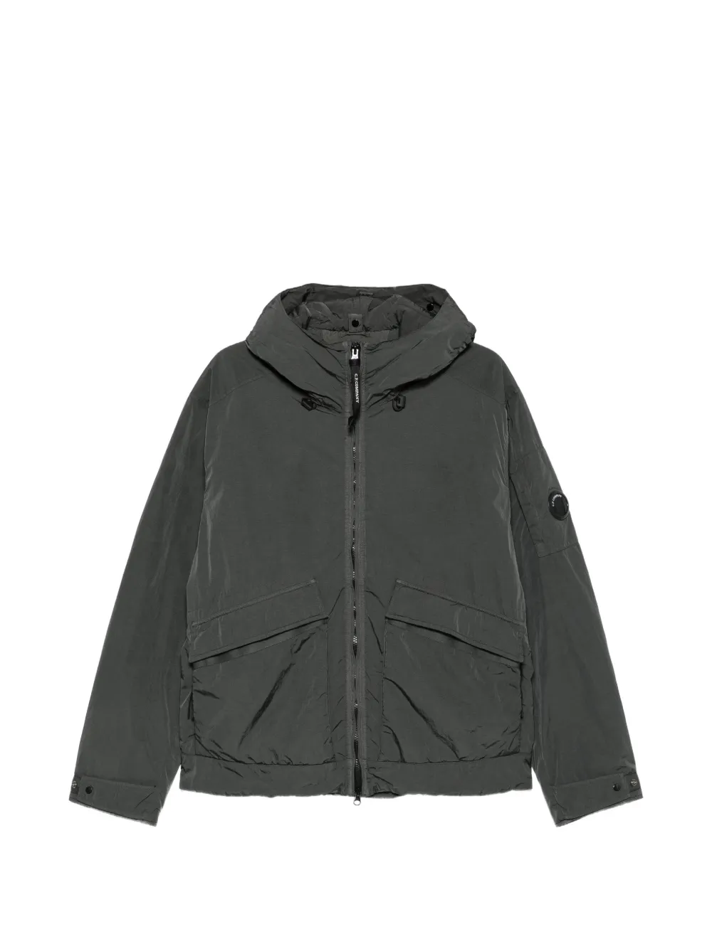 C.P. Company Goggle-detail hooded jacket Grijs