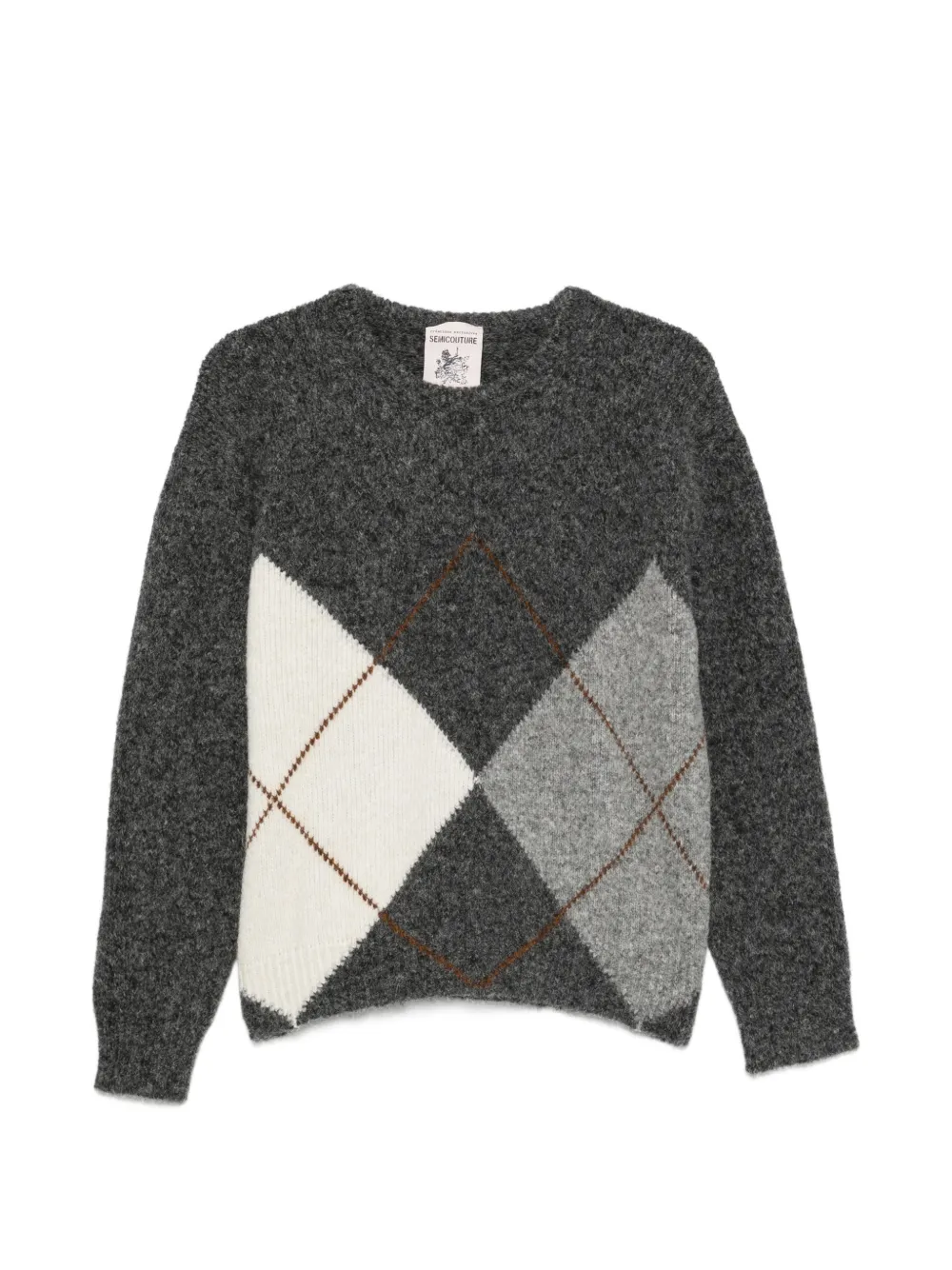 Semicouture argyle-pattern sweater - Grigio