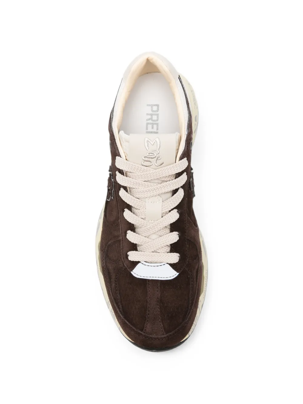 Premiata Mased suede-panelled sneakers Bruin