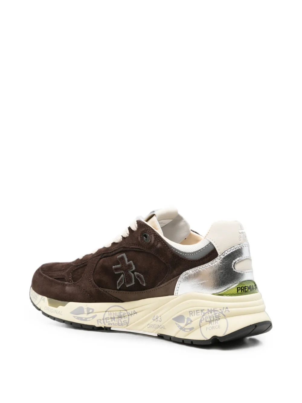 Premiata Mased suede-panelled sneakers Bruin