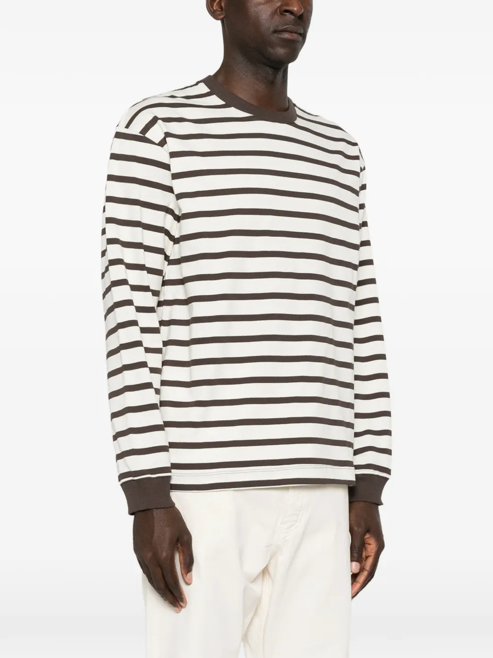 AMARANTO Gestreept T-shirt met lange mouwen Beige