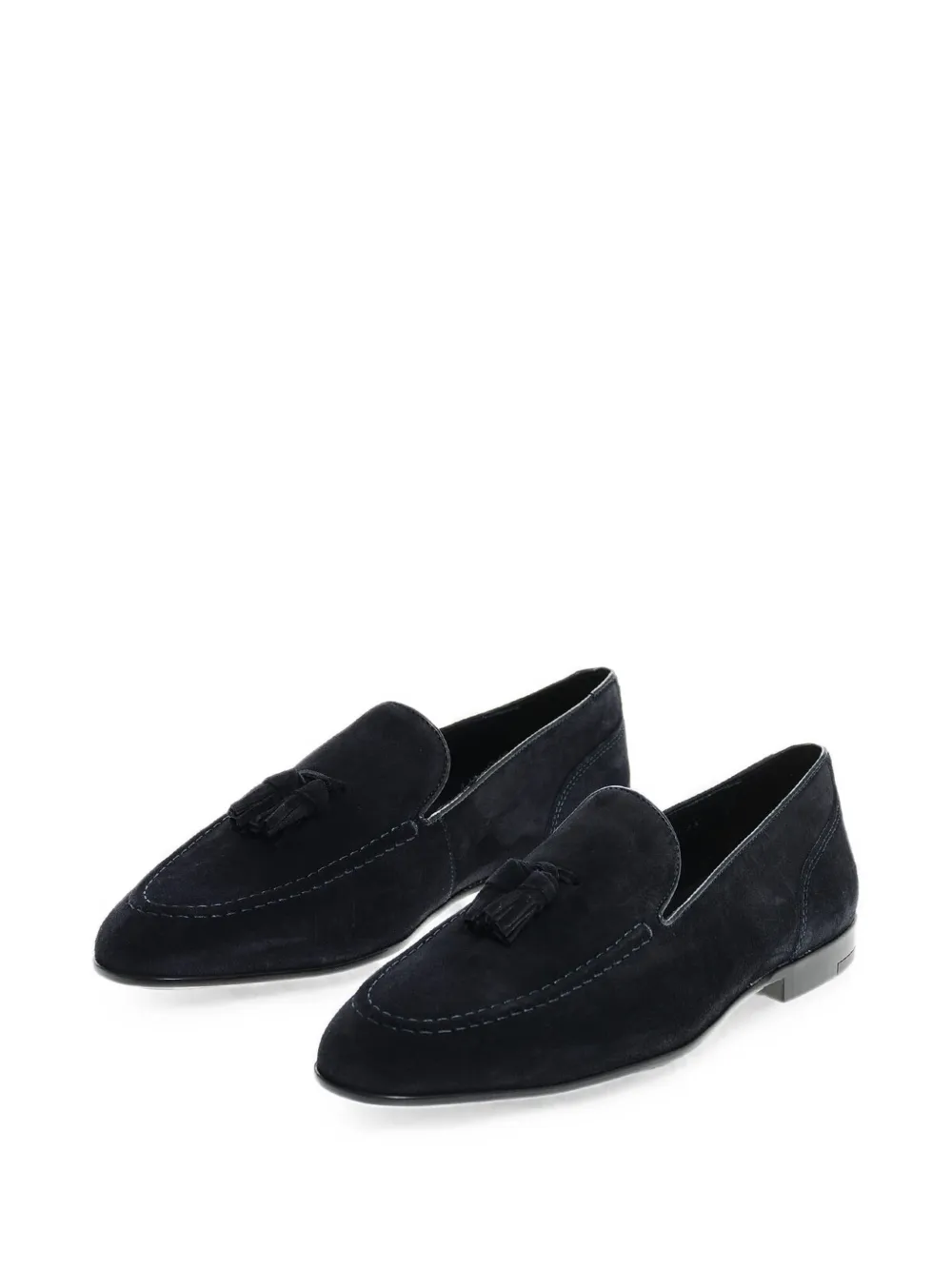 Corneliani tassel suede loafers Blauw