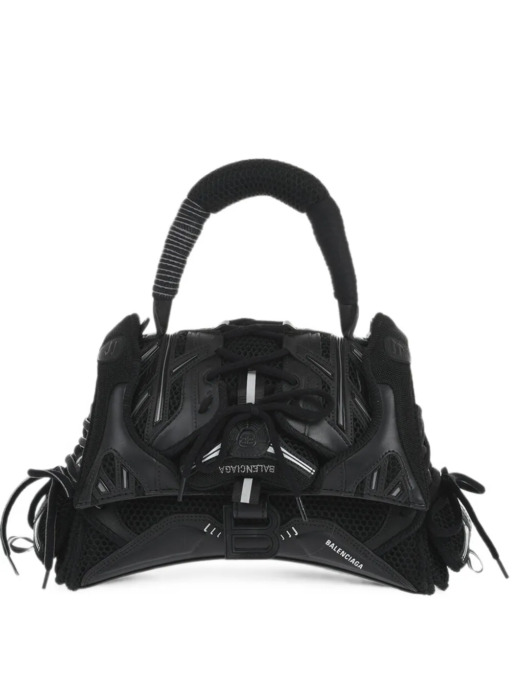 Balenciaga Sneaker-panelled mesh shoulder bag - Schwarz
