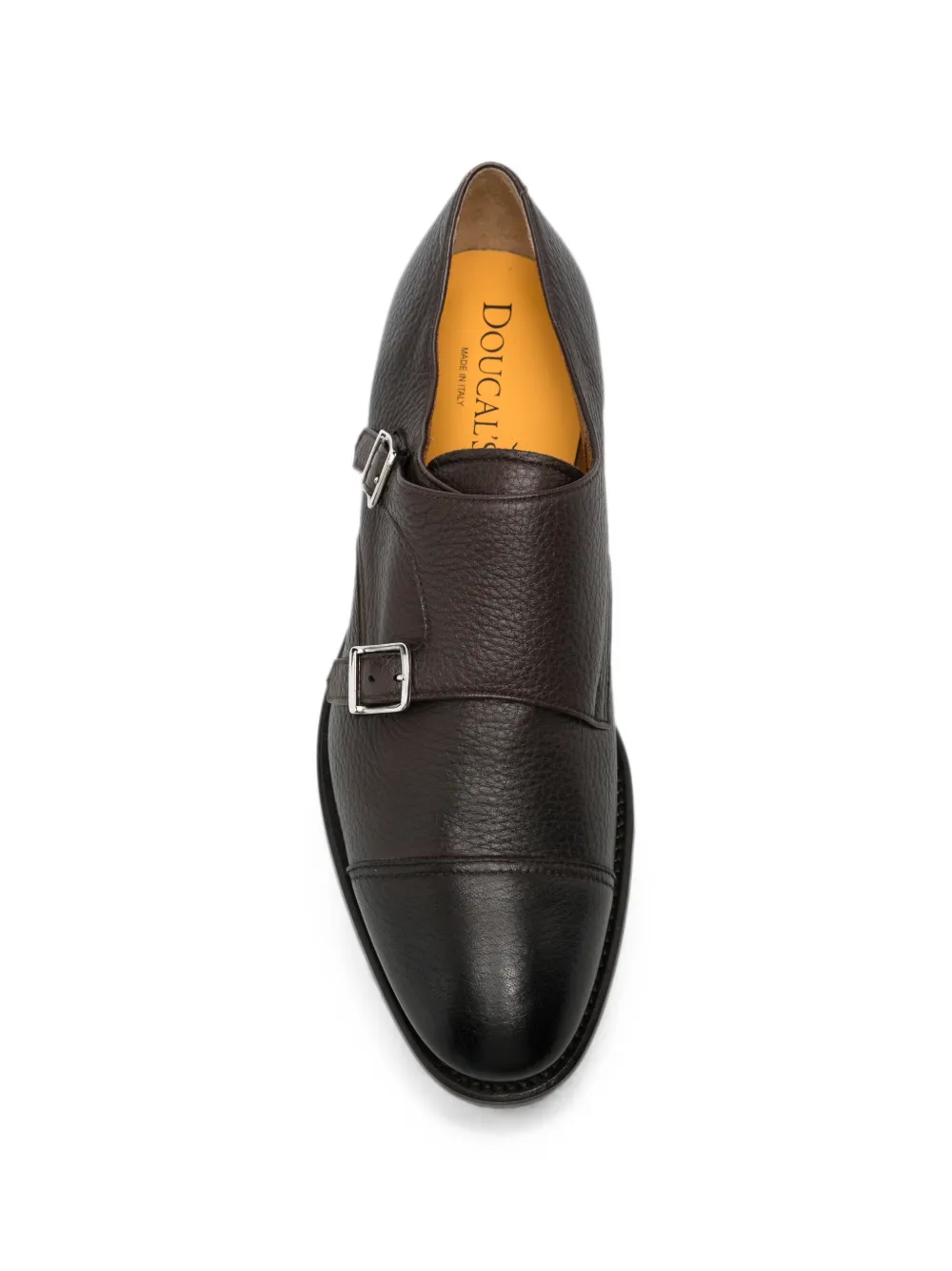 Doucal's grained-leather monk shoes Bruin