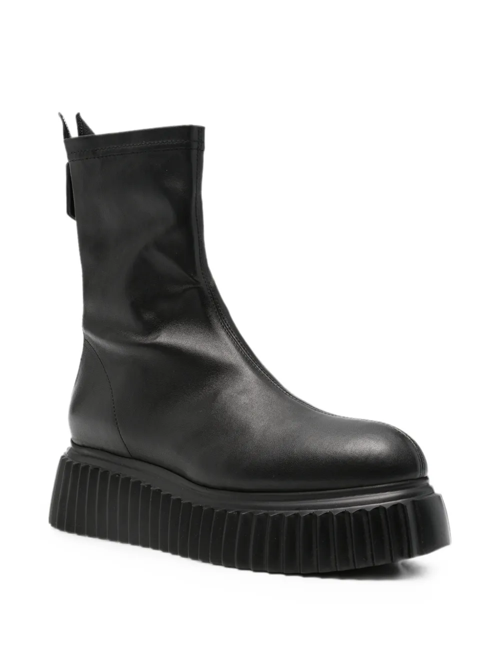 AGL platform-heel ankle boots Zwart