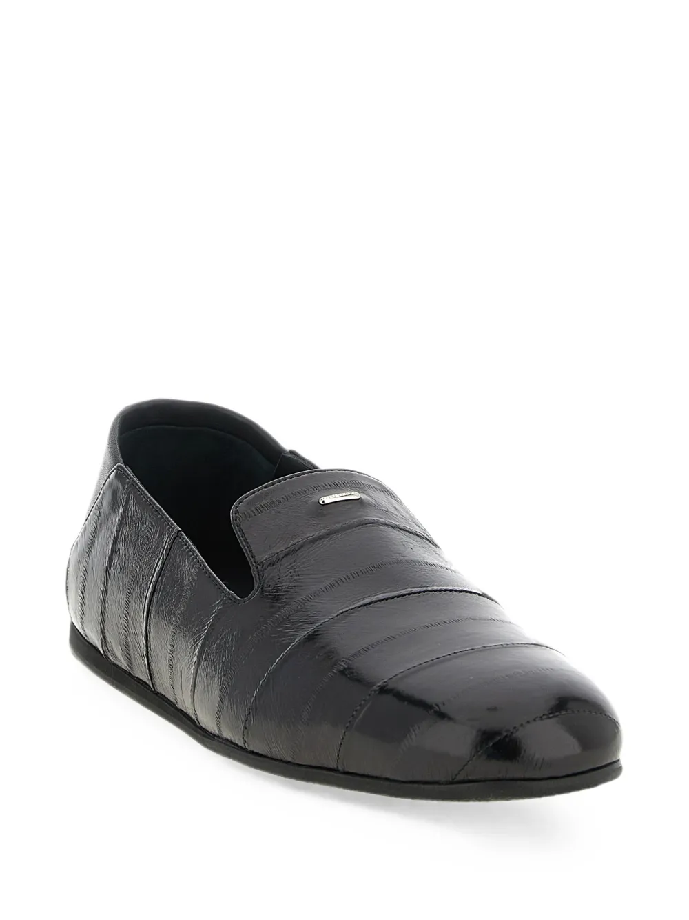 Giuseppe Zanotti Rupert 10 glossy eel-skin loafers Zwart