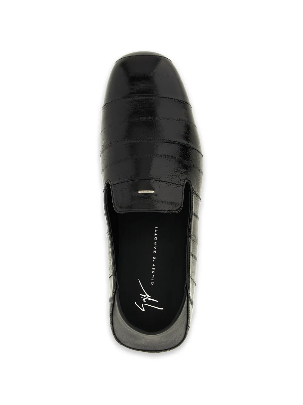 Giuseppe Zanotti Rupert 10 glossy eel-skin loafers Zwart