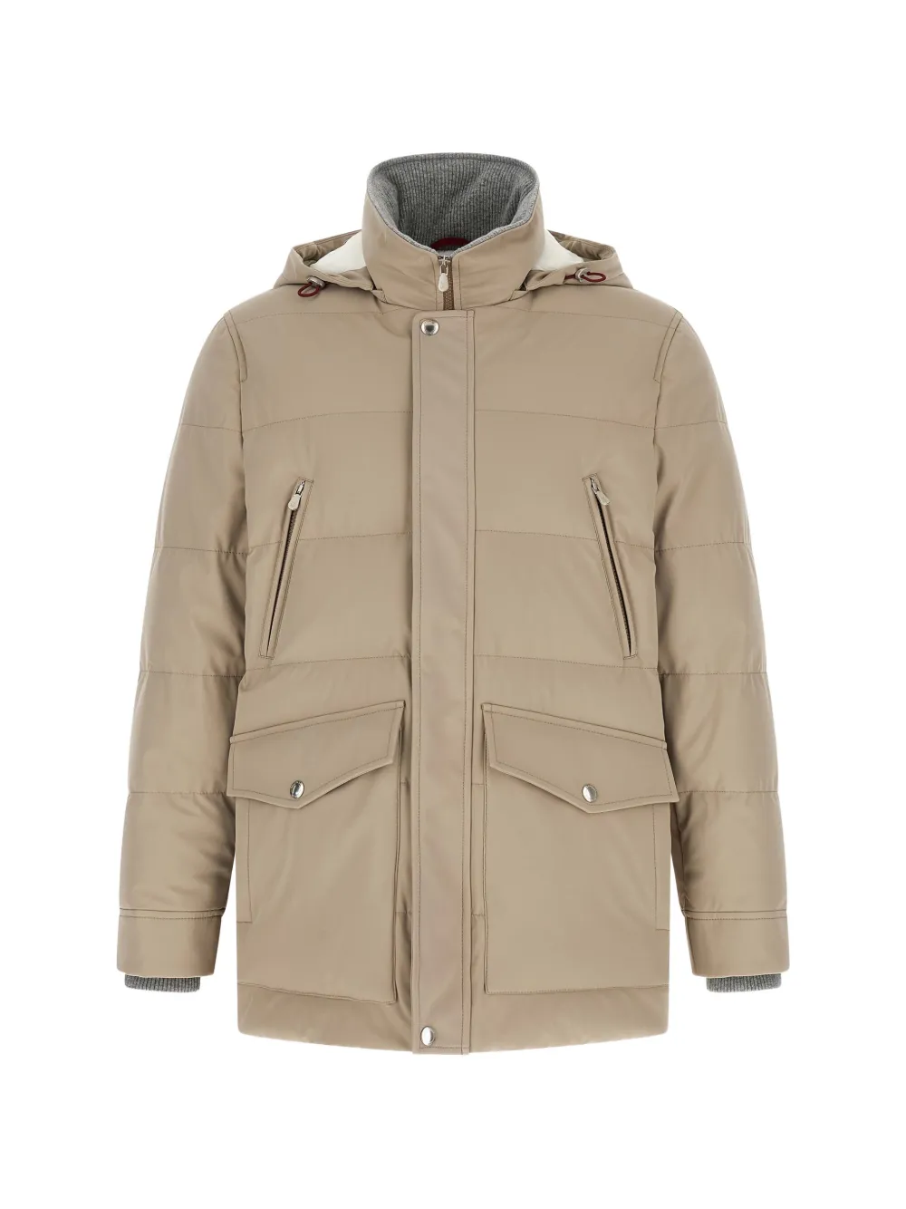 Brunello Cucinelli quilted hooded parka - Toni neutri
