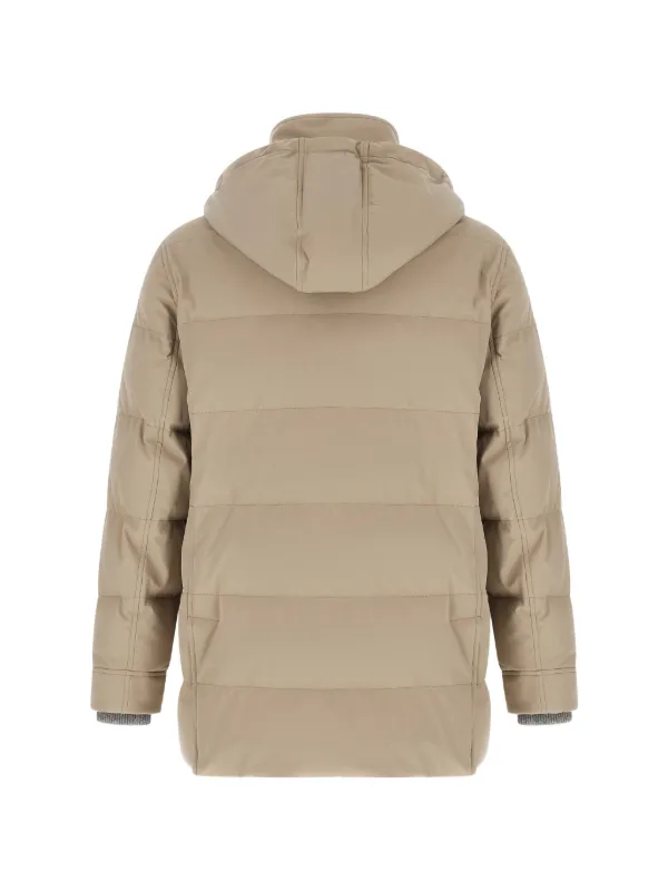 Brunello Cucinelli ナイロン フーデッドパーカー コート Brunello Cucinelli Quilted Hooded Parka | Neutrals | FARFETCH