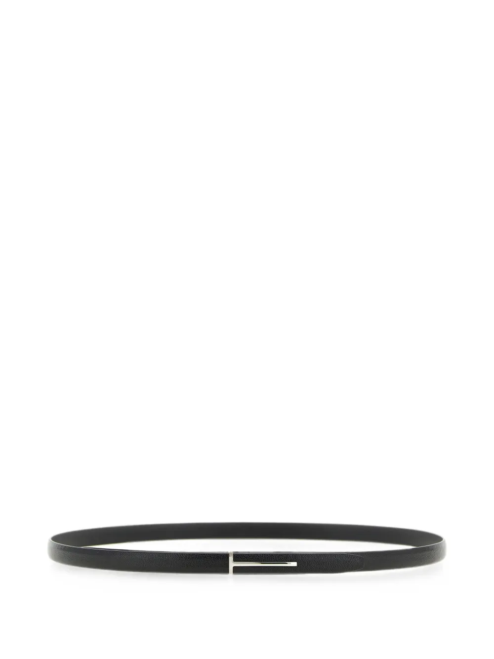 TOM FORD hammered-leather T Slim belt - Black