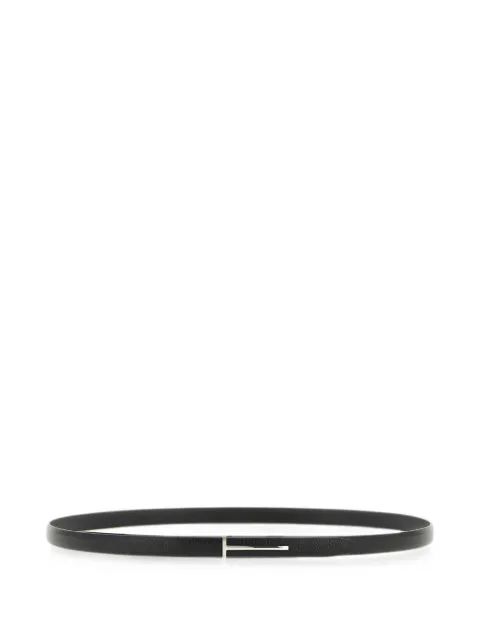 TOM FORD cinturón T Slim de cuero forjado