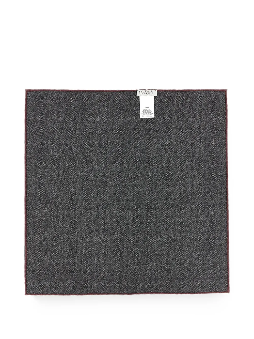 Brunello Cucinelli Handgerolde pochet met krijtstreep Grijs